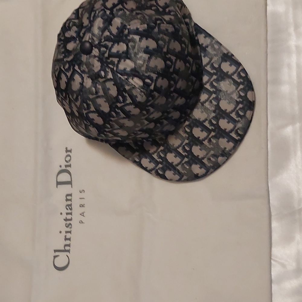 CHRISTIAN DIOR- Monogram Oblique Baseball Hat